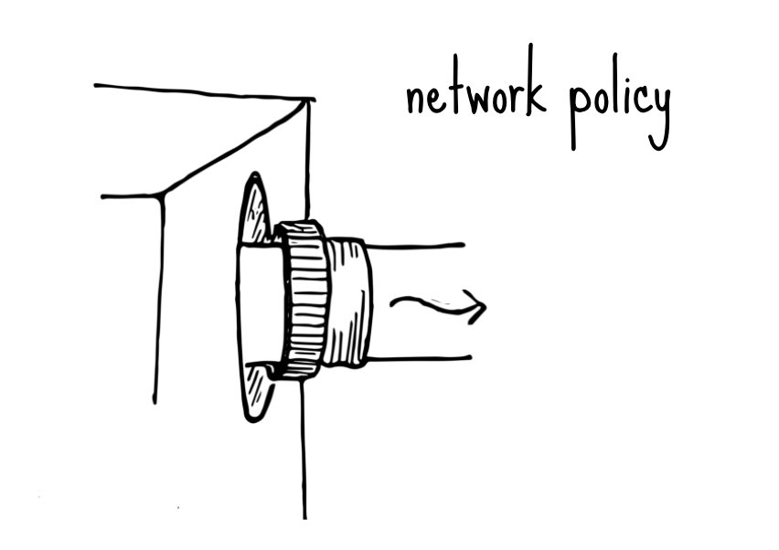 valve on tube flowing from pod